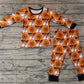 Baby Boy Halloween Dogs Spider Shirt Pants Pajamas Orange Set