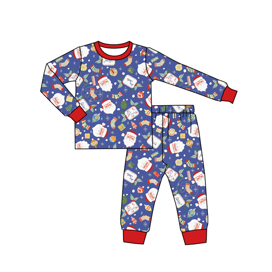 Pre-order Baby Boy Christmas Santa Shirt Pants Pajamas Set
