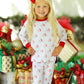 Baby Girl Long Sleeves Christmas Santa Shirt Pants Pajamas Bamboo Set