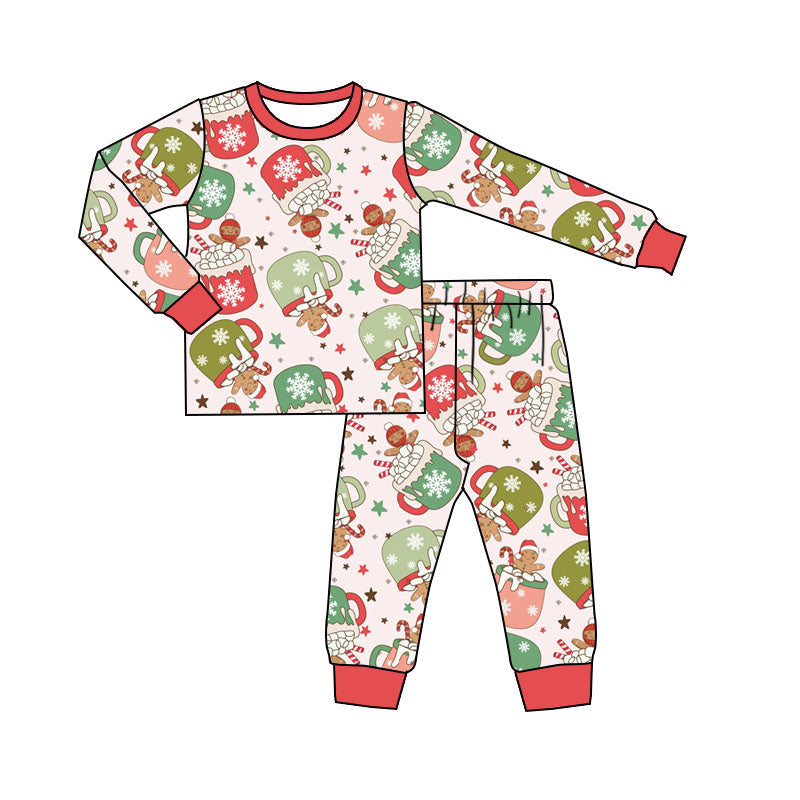 Pre-order Baby Boy Christmas Cups Shirt Pants Pajamas Set