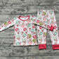 Baby Kids Long Sleeves Christmas Gingerbread Cup Shirt Pants Pajamas Bamboo Set