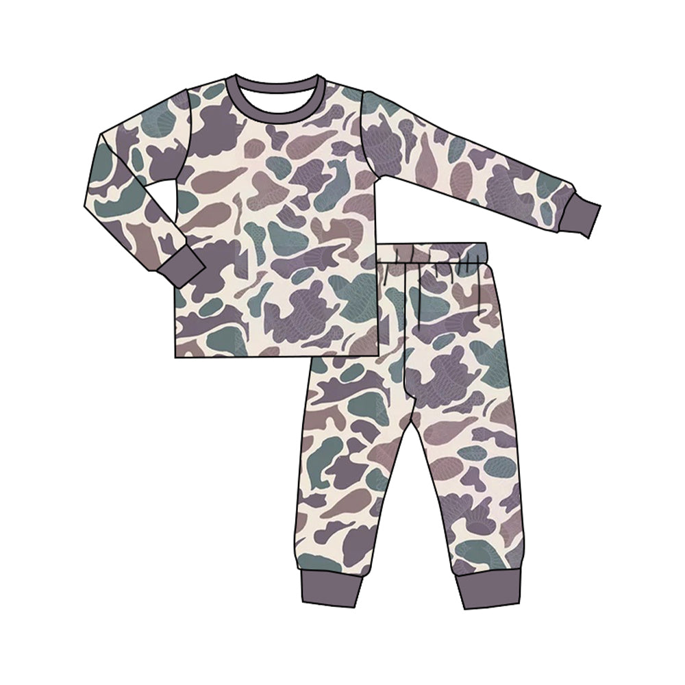 Pre-order Baby Boy Camo Shirt Pants Pajamas Set