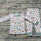 Baby Boy Long Sleeves Christmas Santa Cactus Shirt Pants Pajamas Set