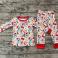 Baby Boy Long Sleeves Christmas Dogs Cake Shirt Pants Pajamas Set