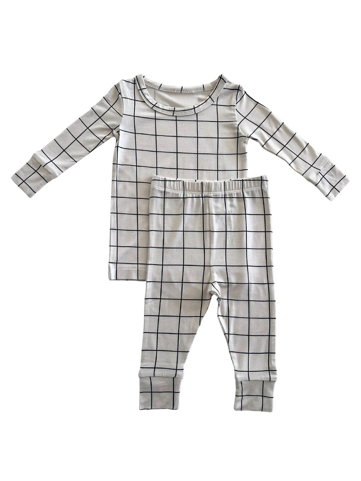 Pre-order Baby Boy Checkered Shirt Pants Pajamas Clothes Set