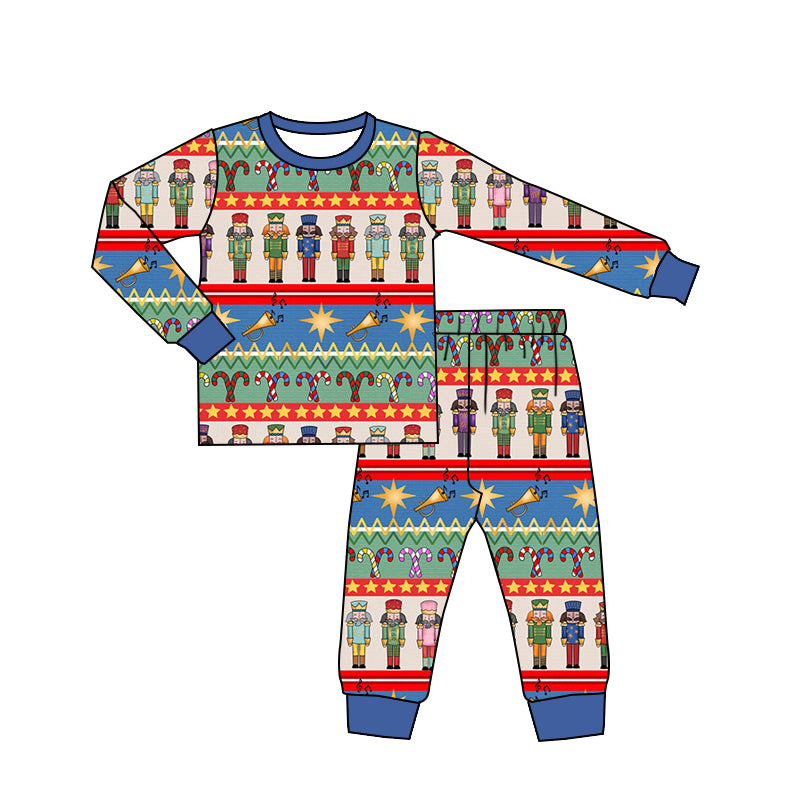 Pre-order Baby Boy Christmas Soldier Shirt Pants Pajamas Clothes Set