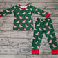 Baby Boy Long Sleeves Christmas Ducks Shirt Pants Pajamas Clothes Green Set