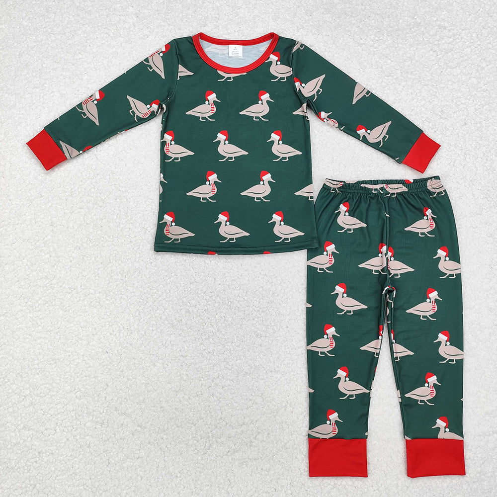 Baby Boy Girl Adult Christmas Ducks Sibling Family Bamboo Romper Pajamas Set