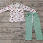 Baby Boy Long Sleeves Ducks Zipper Shirt Green Cotton Pants Clothes Hunting Set