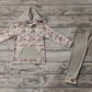 Baby Boy Long Sleeves Green Camo Hoodie Shirt Pants Clothes Set