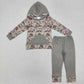 Baby Boy Long Sleeves Hoodie Pocket Pullover Shirt Pants Sibling Hunting Clothes Set