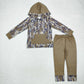 Baby Boy Long Sleeves Hoodie Pocket Pullover Shirt Pants Sibling Hunting Clothes Set