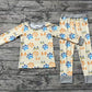 Baby Boy Long Sleeves Dog Paw Shirt Pants Pajamas Clothes Set