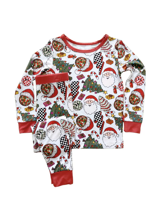 Pre-order Baby Boy Christmas Santa Tree Shirt Pants Pajamas Clothes Set