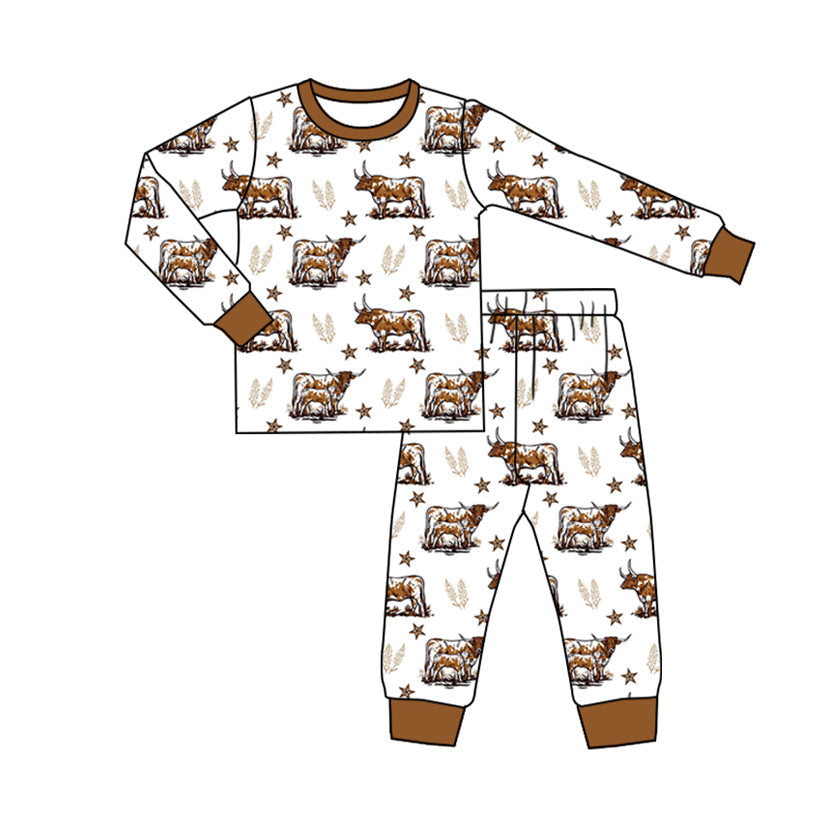 Pre-order Baby Boy Cowboy Shirt Pants Pajamas Clothes Western Set