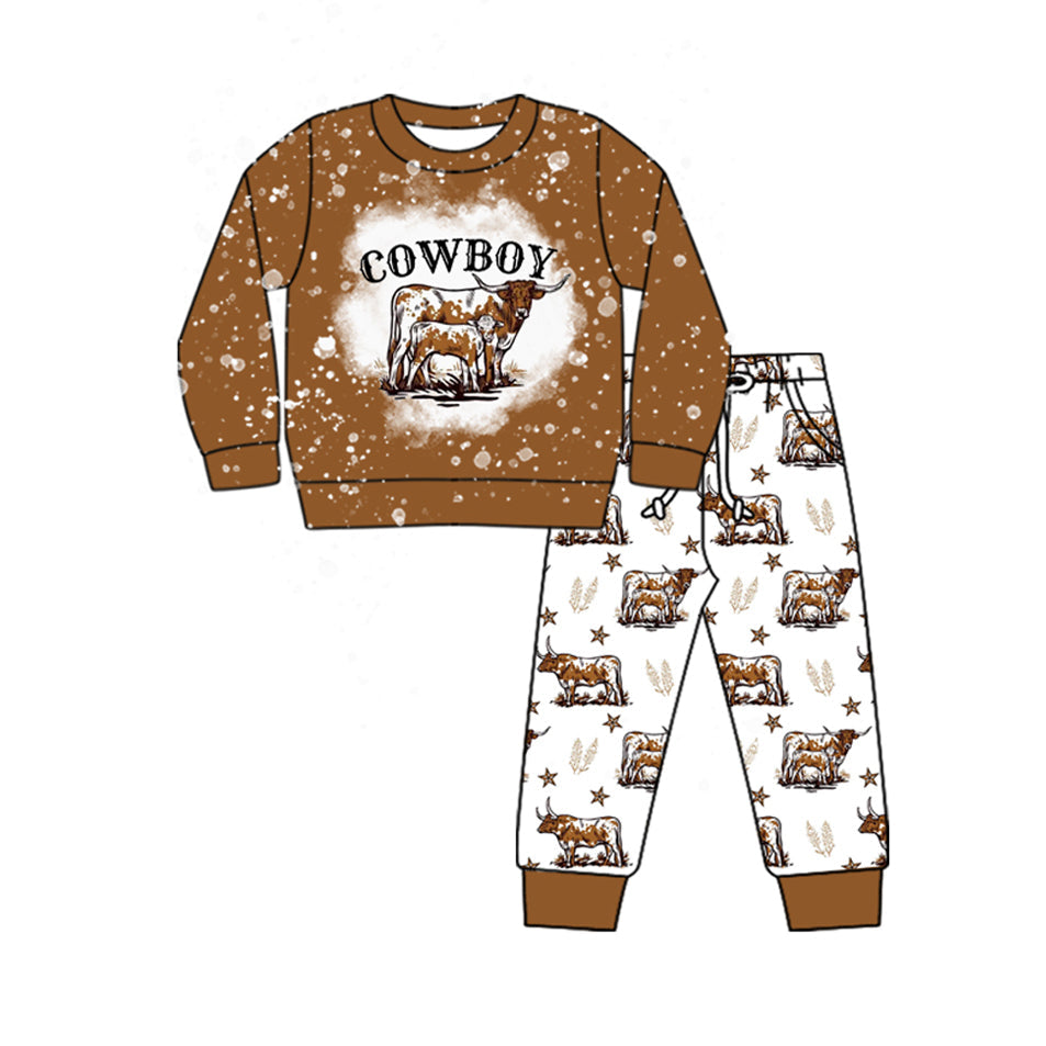 Pre-order Baby Boy Cowboy Shirt Pants Clothes Western Set