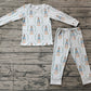 Baby Boy Long Sleeves Easter Rabbit Shirt Pants Pajamas Set