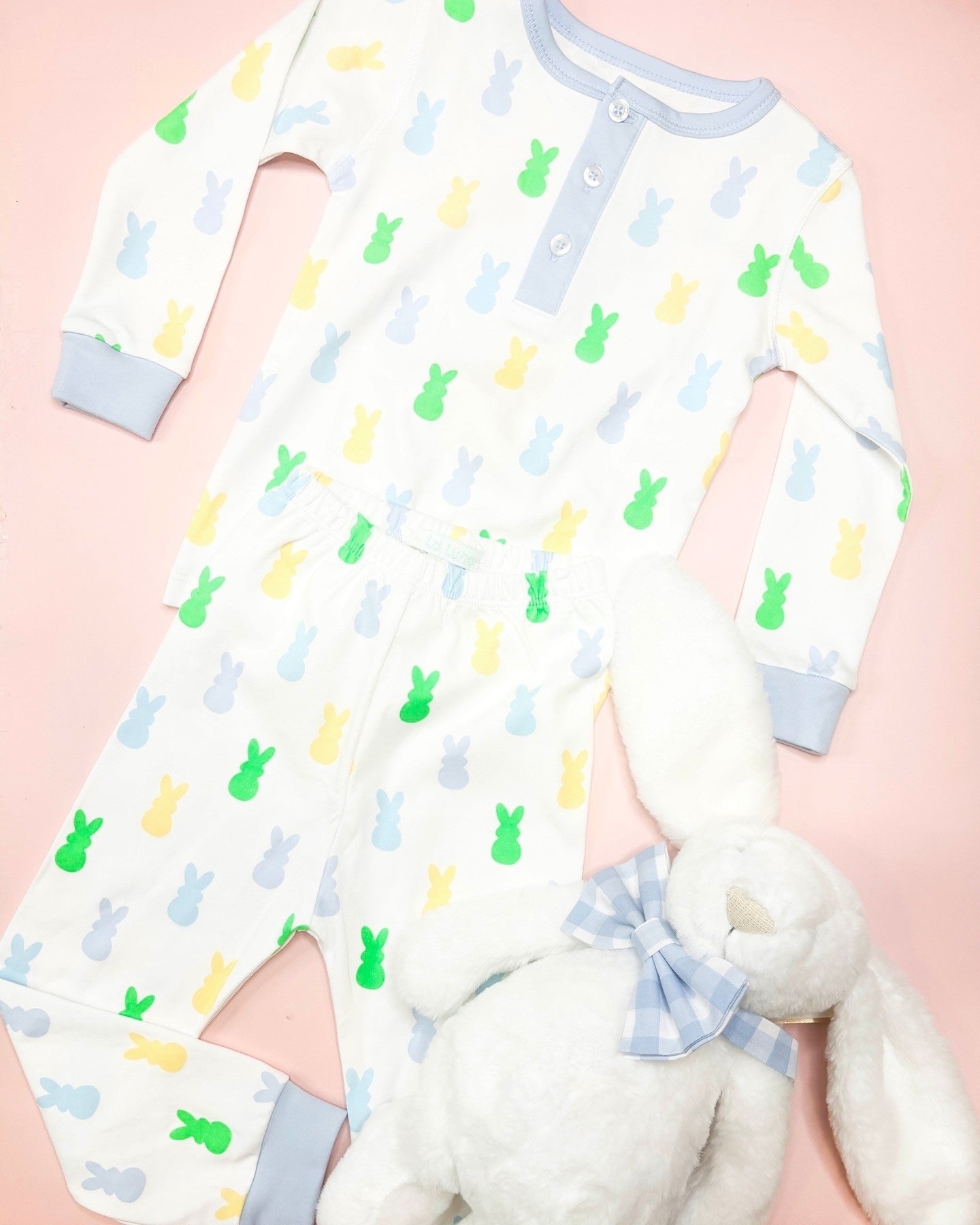 Pre-order Baby Boy Easter Rabbit Shirt Pants Pajamas Clothes Set