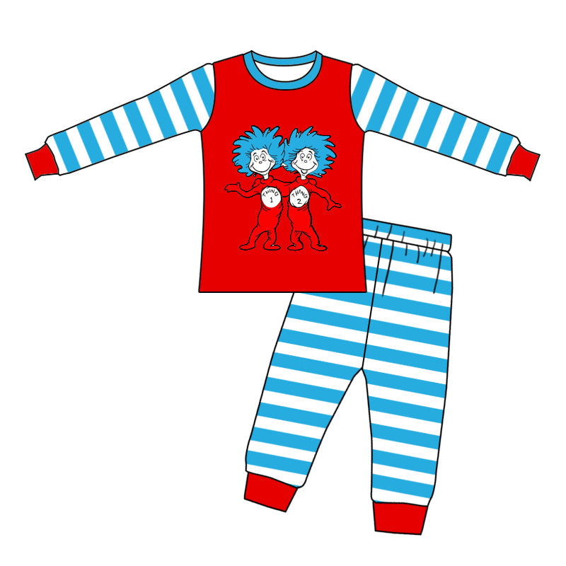 Preorder Baby Boy Dr Reading Blue Shirt Pants Pajamas Clothes Set