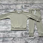 Preorder Baby Boy Long Sleeves Olive Cotton Shirt Pants Clothes Set