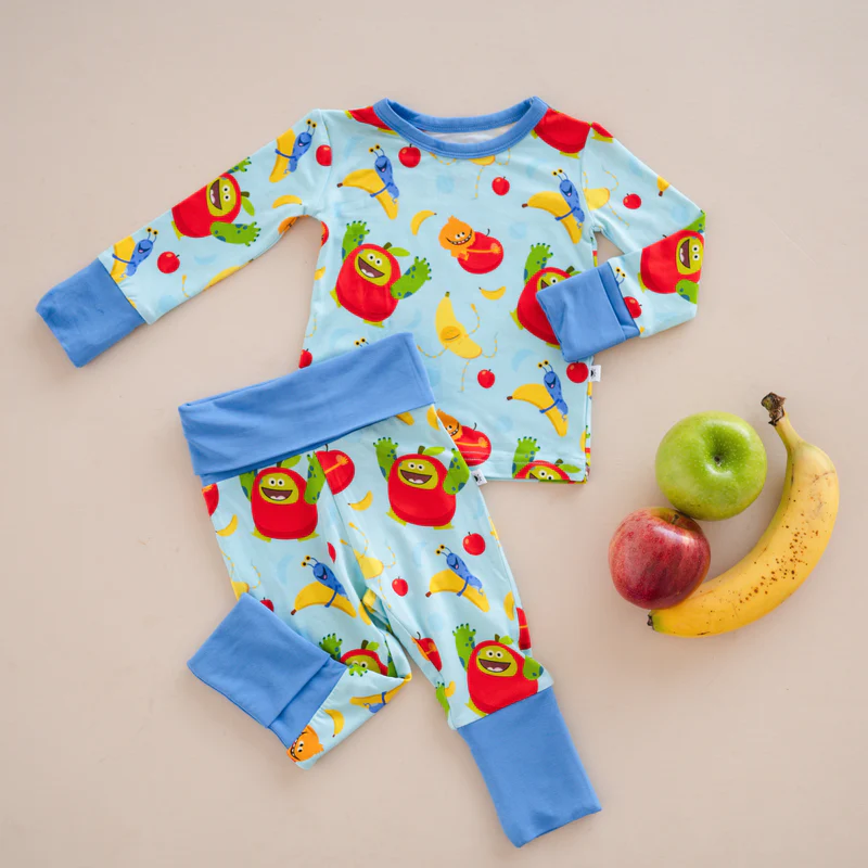 ( Moq 5 ) Preorder Baby Boy Long Sleeves Bananas Cartoon Shirt Pants Pajamas Set