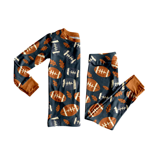 ( Moq 5 ) Preorder Baby Kids Toddler Long Sleeves Football Shirt Pants Fall Pajamas Set