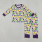 Sibling Baby Boys Girls Long Sleeves Shirts Pants Sets Pajamas Mardi Gras  Clothes RTS