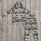Baby Boys Long Sleeves Deer Fish Hoodie Shirt Pockets Pants Hunting Clothes Set RTS