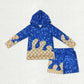 Sibling Baby Boys Long Sleeves Sprinkles Drips Hoodie Shirt Pockets Shorts Team Clothes Set RTS