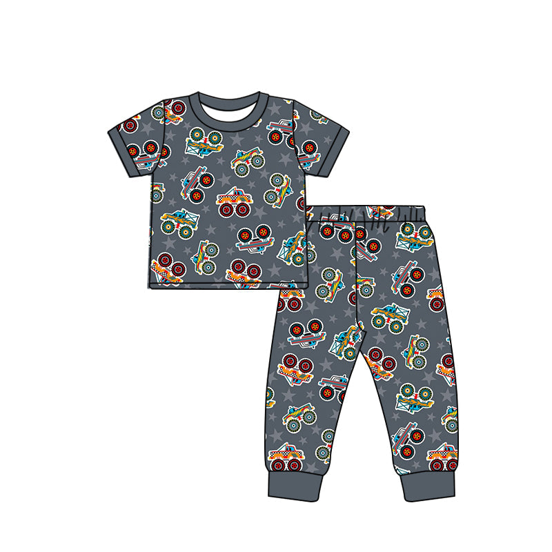 Promotion Baby Boy Truck Pants Outfit Pajamas