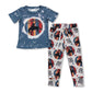 Promotion Baby Boy Short Sleeves Rodeo Shirt Pockets Pants Western Outfit RTS