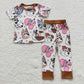 Baby Boy Short Sleeves Dogs Shirt Pants Pajamas Sibling Clothes Set RTS