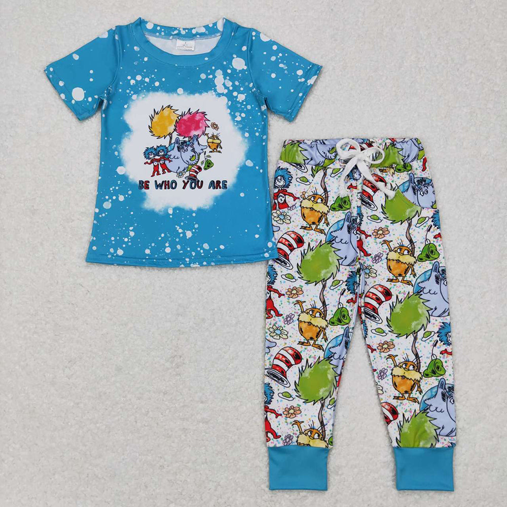 Baby Boy Short Sleeves Dr Reading Sibling Outfit Clothes Set