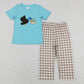 Sibling Baby Boys Embroidery Ducks Shirt Pants Hunting Clothes Sets RTS