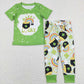 Baby Boy Girl Short Sleeves St Patrick Day Rainbow Sibling Clothes Set