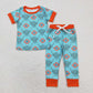 Sibling Baby Boys Girls Short Sleeves Shirts Pants Western Pajamas Sets Clothes RTS