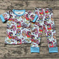 Baby Boy Short Sleeves Dogs Shirt Pants Pajamas Blue Set