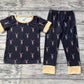 Baby Boy Short Sleeves Camo Deer Shirt Pants Pajamas Bamboo Set