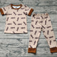 Baby Boy Short Sleeves Camo Brown Shirt Pants Bamboo Pajamas Set