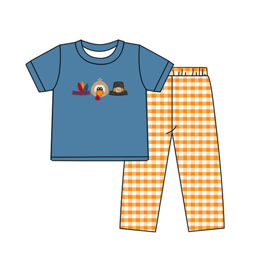 Pre-order Baby Boys Thanksgiving Turkey Shirt Pants Set