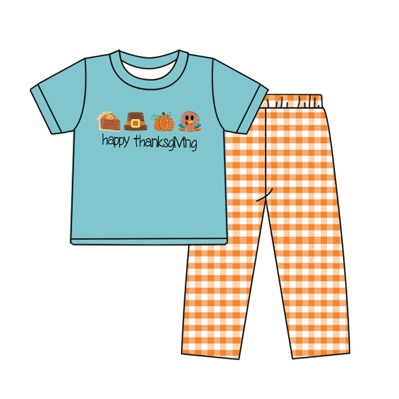 Pre-order Baby Boys Happy Thanksgiving Turkey Shirt Pants Set