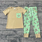 Boy Kids Short Sleeves Shirt Ducks Pockets Pants Clothes Set RTS