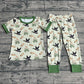 Baby Boys Shorts Sleeves Ducks Shirt Pants Hunting Set Green Pajamas RTS