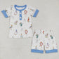 Baby Boy Easter Rabbits Shirt Shorts Sibling Clothes Set Clothes RTS