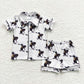 Baby Boy Short Sleeves Western Buttons Shirt Shorts Sibling Pajamas Set RTS