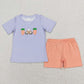 Baby Boy Girl Embroidery Rabbits Carrots Stripes Sibling Romper Clothes Set