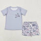 Baby Boy Short Sleeves Dog Duck Deer Shirt Grey Camo Shorts Set Sibling Hunting Clothes RTS