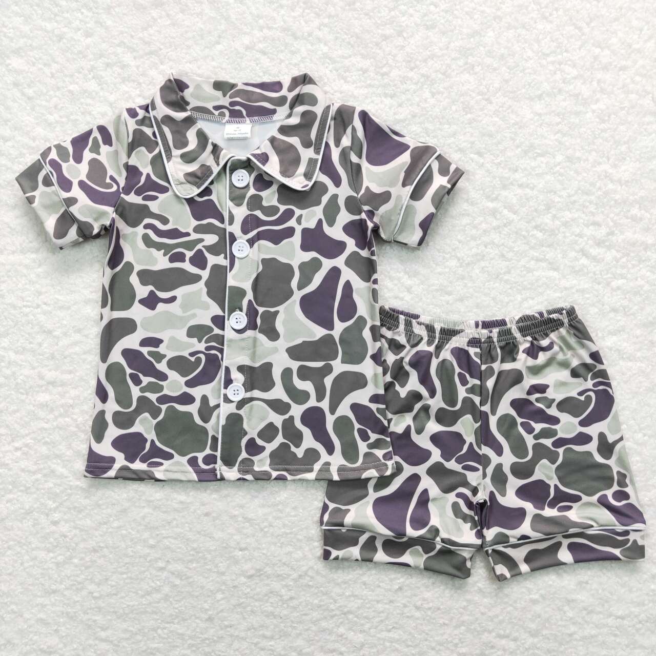 Baby Boy Short Sleeves Camo Ducks Sibling Set Summer Clothes RTS
