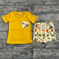 Baby Boy Short Sleeves Cotton Shirt Construction Pockets Shorts Clothes Set RTS
