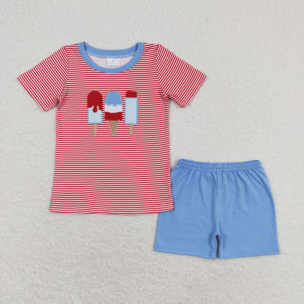 Sibling Baby Boys Kids Short Sleeves Embroidery Shirts Shorts Sets 4th of July Clothes
